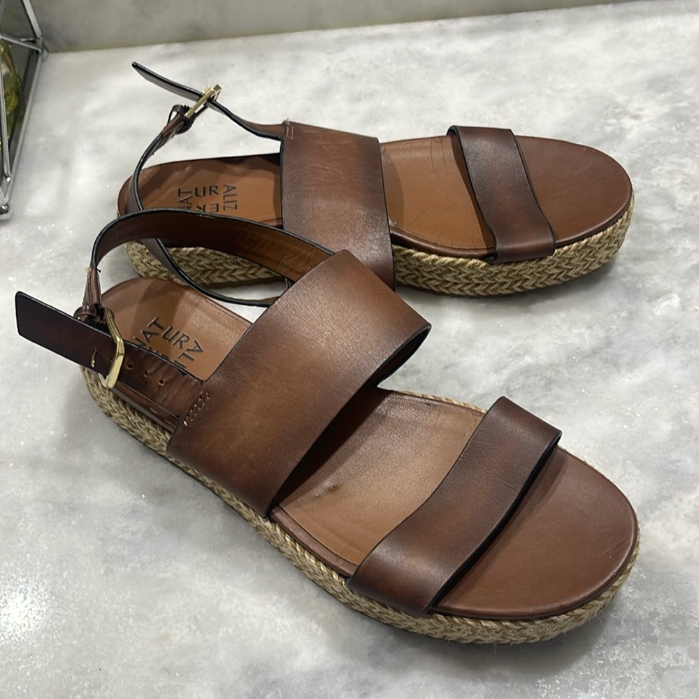 Brown Espadrilles by Naturalizer. Size 10 wide.